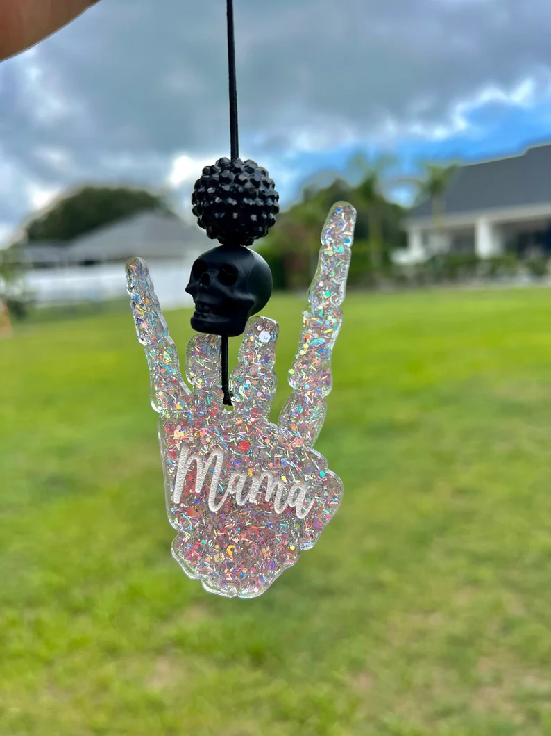 Skull Car Charm，Rearview Mirror Charm