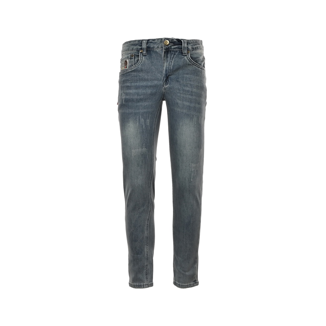 Gucci & The North face co-branded embroidered logo jeans