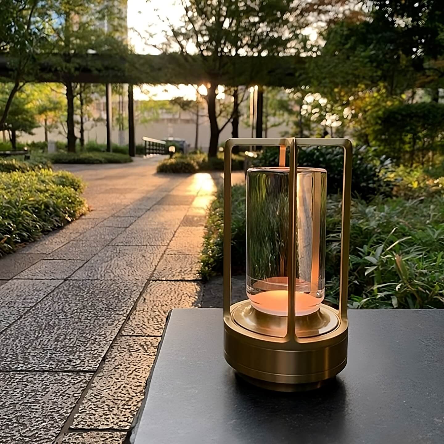 Crystal Lantern Table Lamp