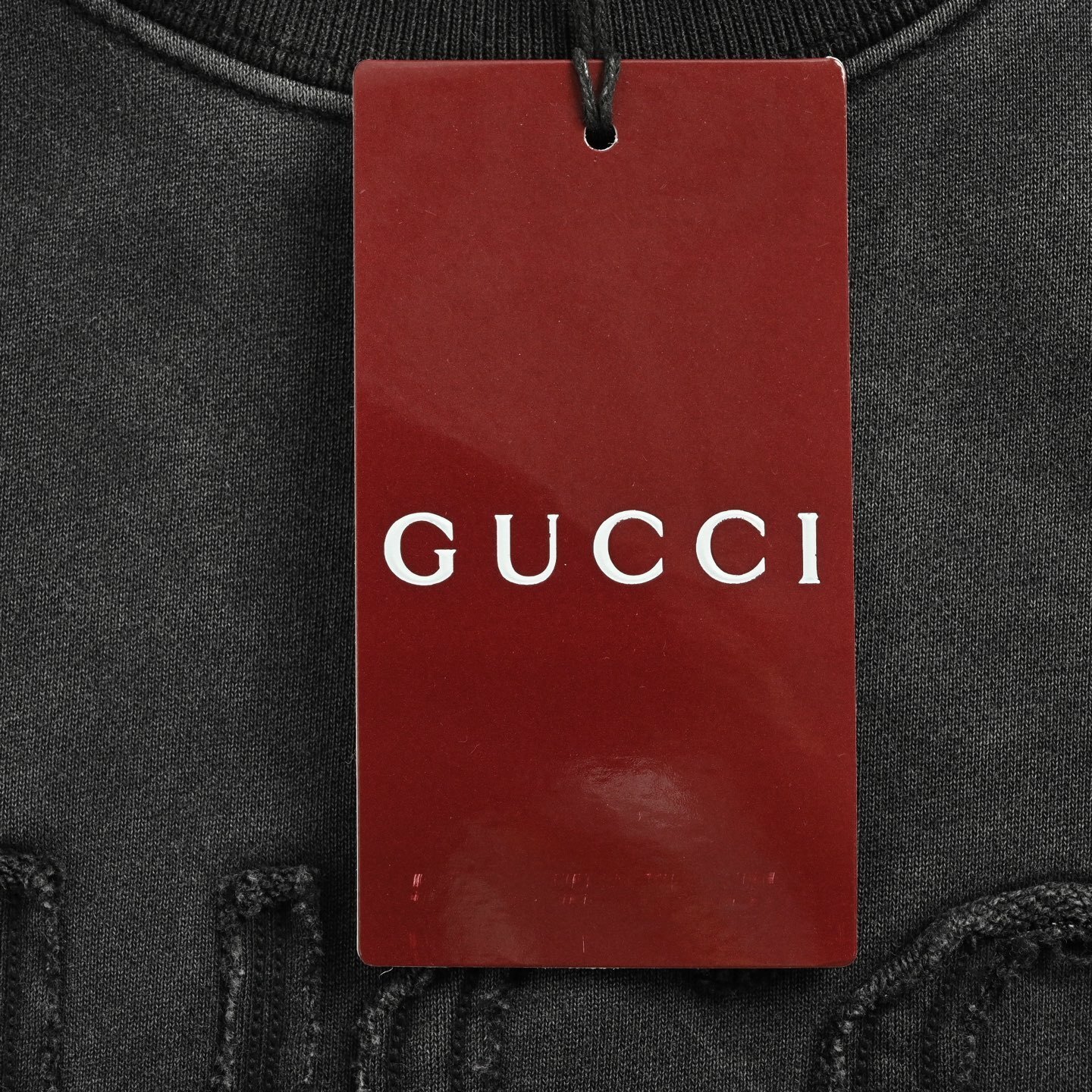 Gucci 25Fw distressed lettering appliqué crewneck sweatshirt