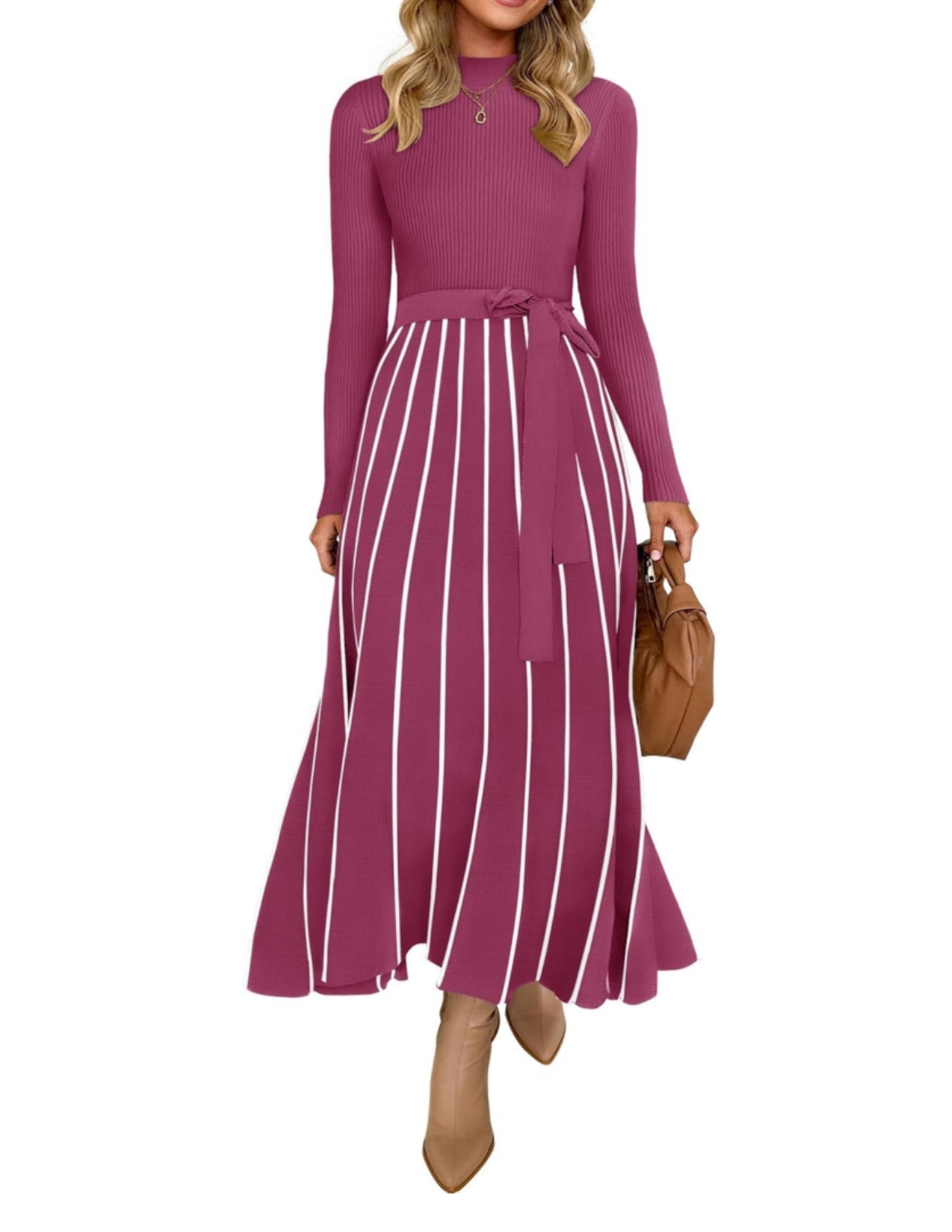 On Sale🔥Womens Fall / Winter Trendy Solid Color Sweater Dress