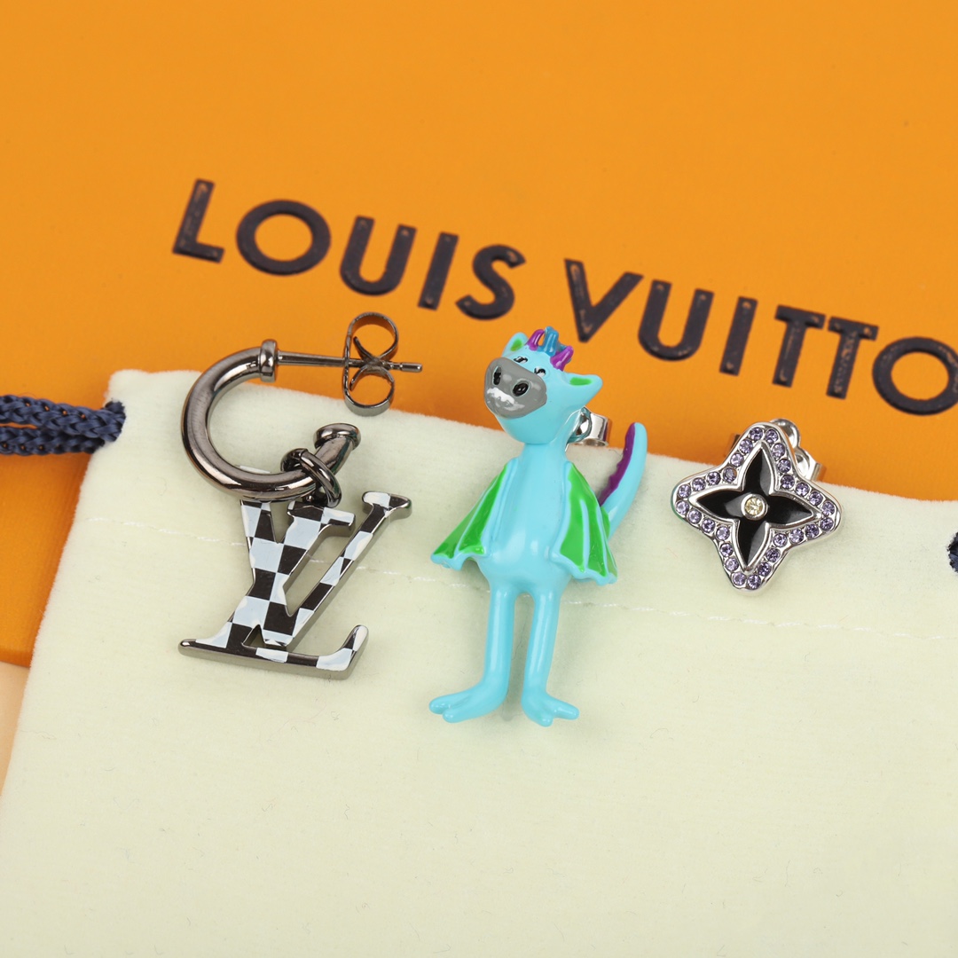 Louis Vuitton UFO Monster Asymmetrical Earrings