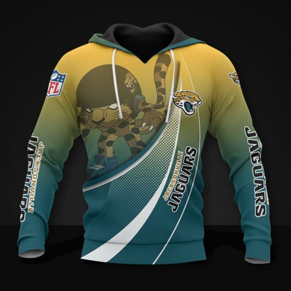 JACKSONVILLE JAGUARS 3D HOODIE SKULL 119