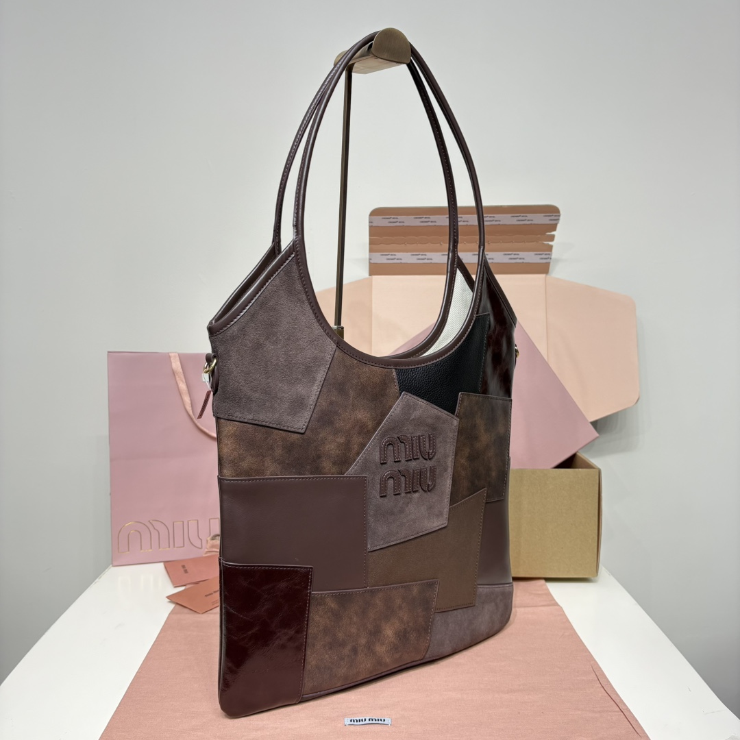 Miu Miu heather leather limited edition tote bag 5BG231