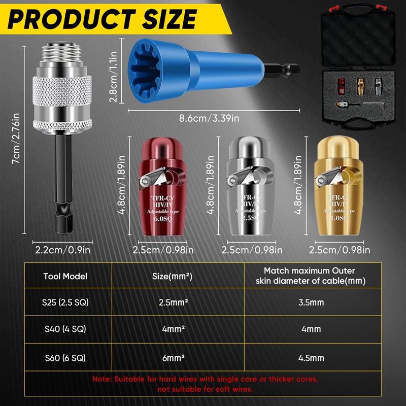 Wire Stripping Tool & Wire Twisting Connector Tool Set (5 pcs)