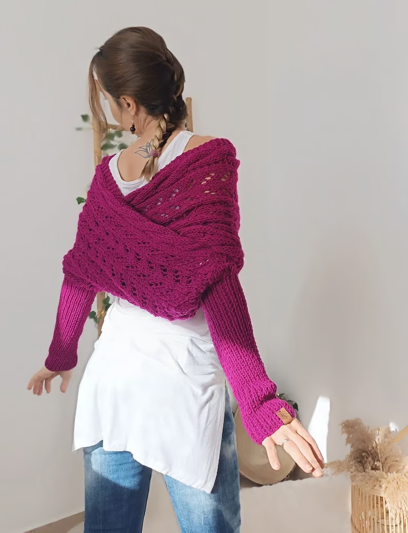 🔥Hot Save 49% OFF🔥Knitted Cable Wrap, Shrugs For Women, Knitted Wrap