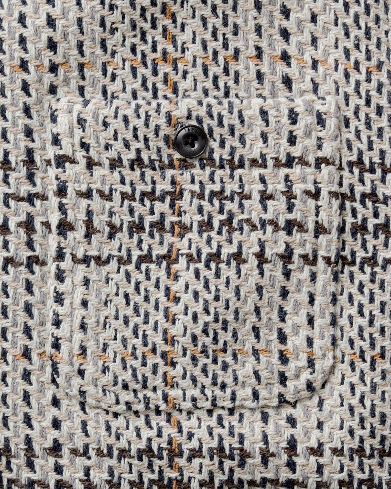 The Cutter Overshirt in Stone Plaid