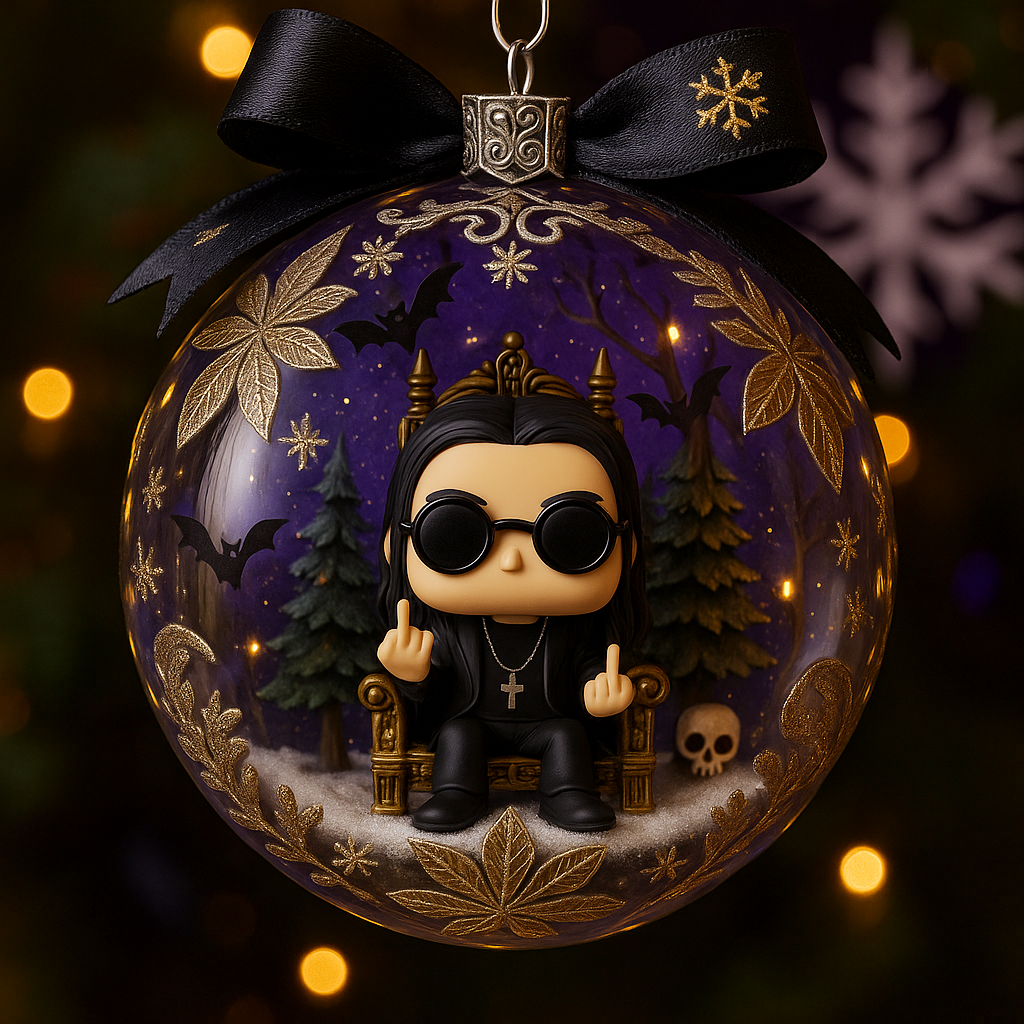 Ozzy Dark Throne Christmas Ornament