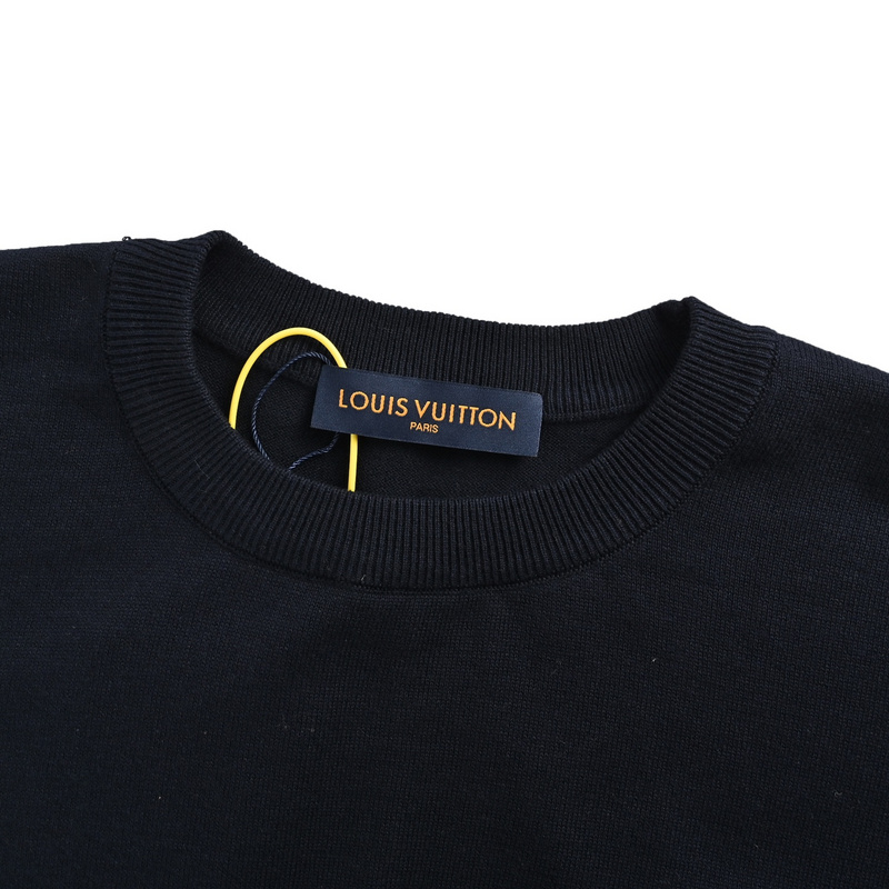 Louis Vuitton 25ss sleeve monogram jacquard knit short sleeve