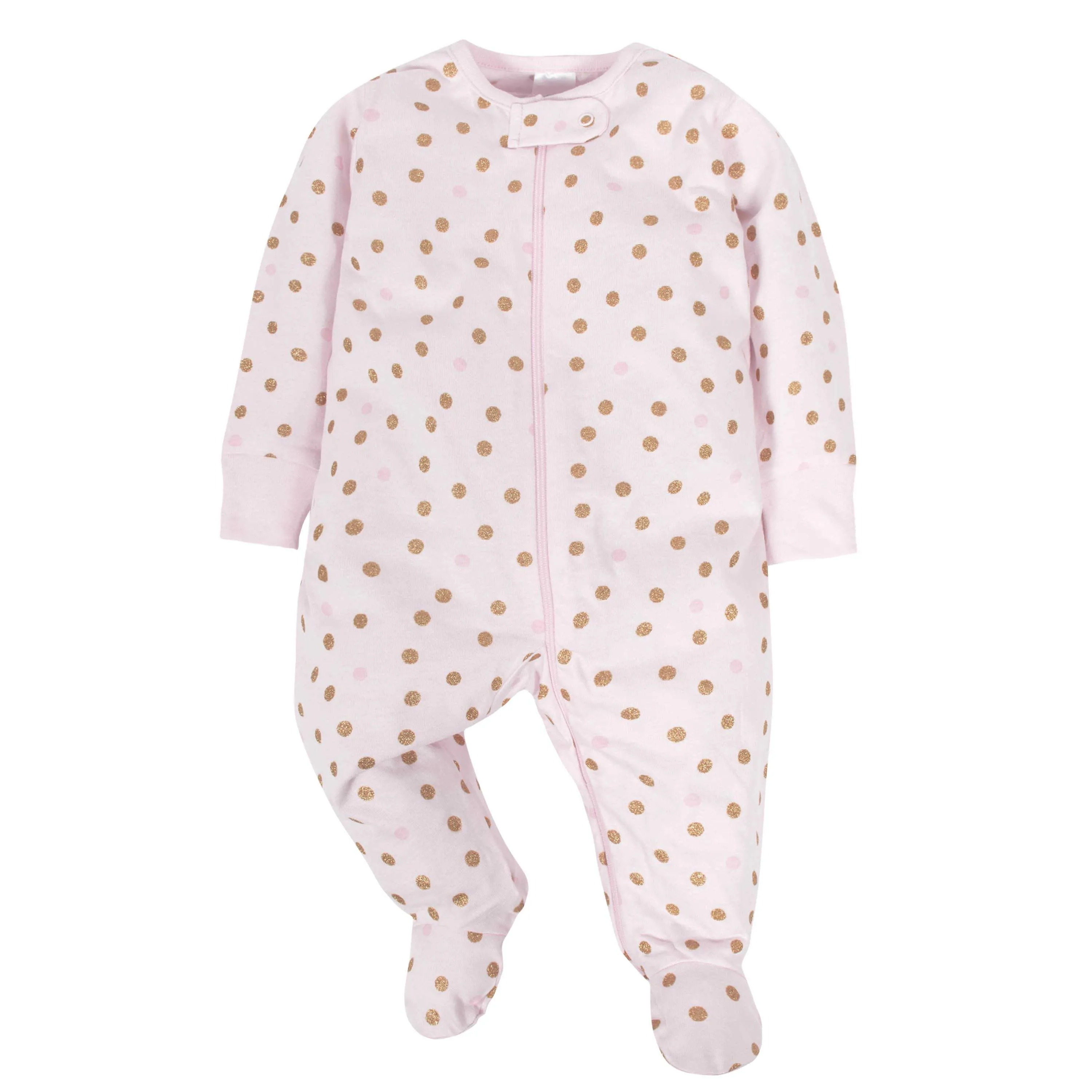 4-Pack Baby Girls Castle Zip Front Sleep ‘N Plays