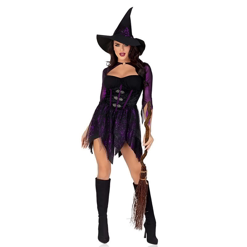 Cosplay Witch Hollow Out Lingerie Set