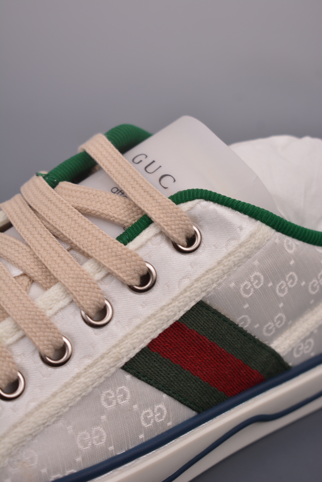 Gucci Tennis 1977 Print Sneaker White Green Red