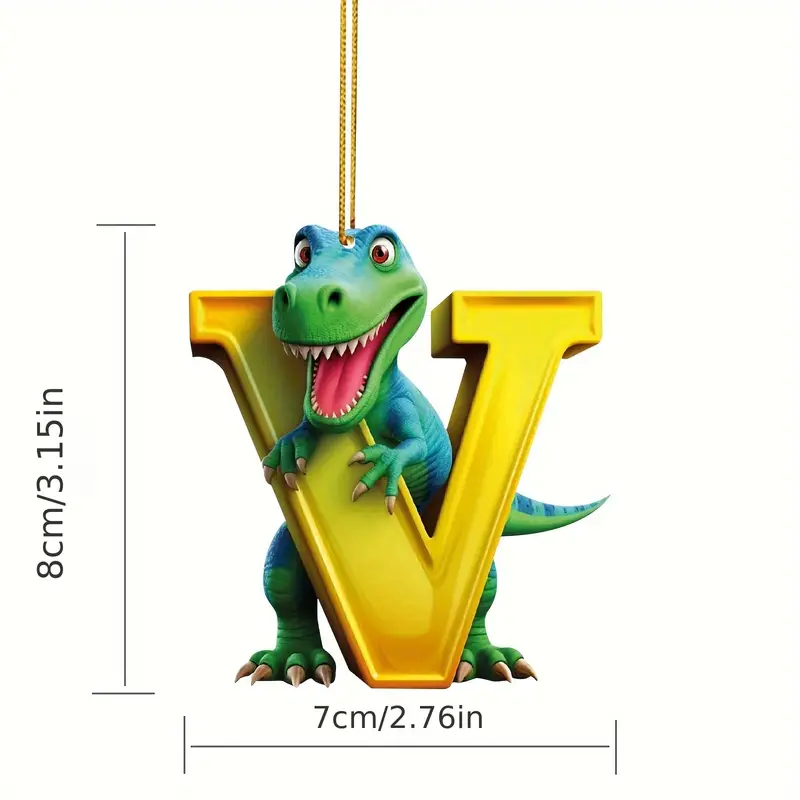 🦖🦖Christmas Dinosaur Alphabet Ornaments