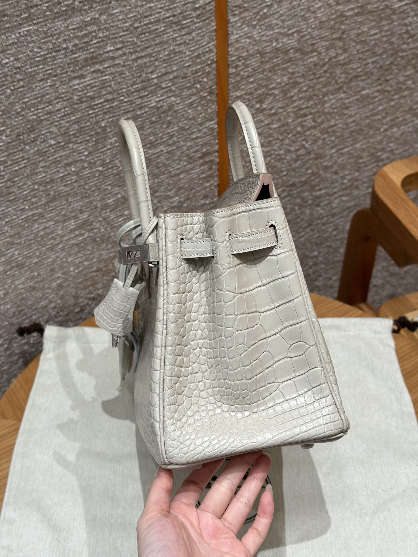 Hermes Birkin 8L Beton Handbag (Handmade to Order)