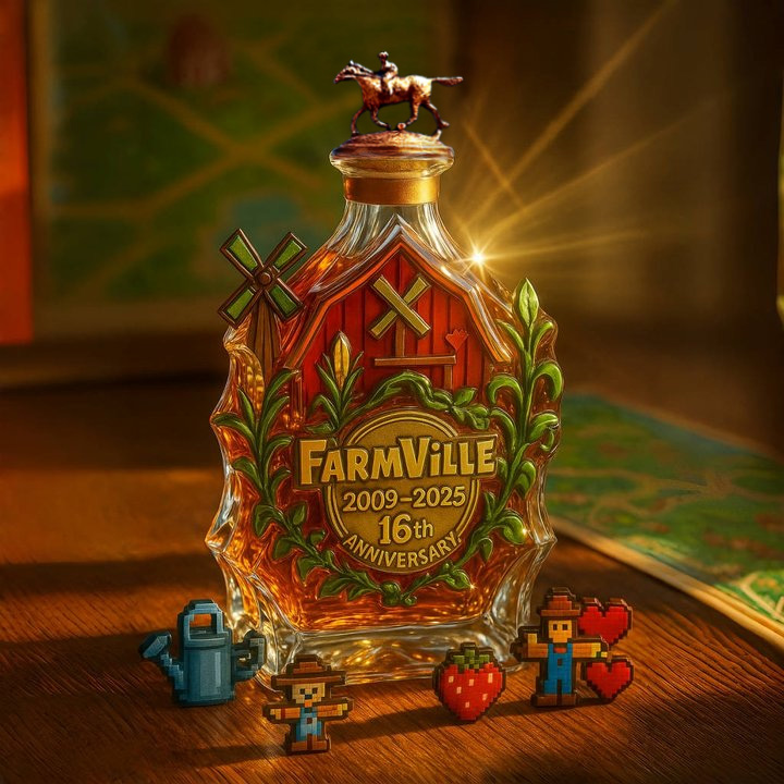 FarmVille 16th Anniversary Whisky Bottle