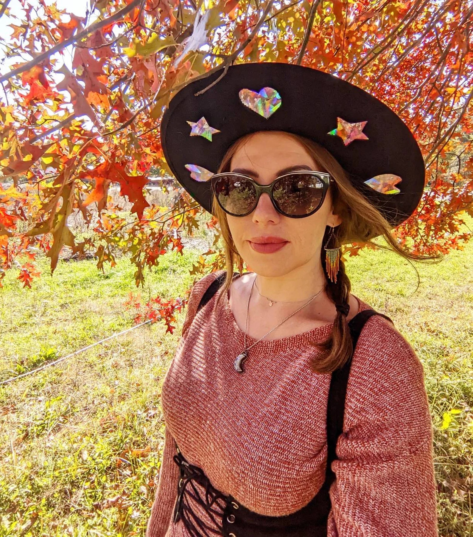 💥ON SALE💥Celestial Suncatcher Cosmic Cowgirl Straw Prism Hat