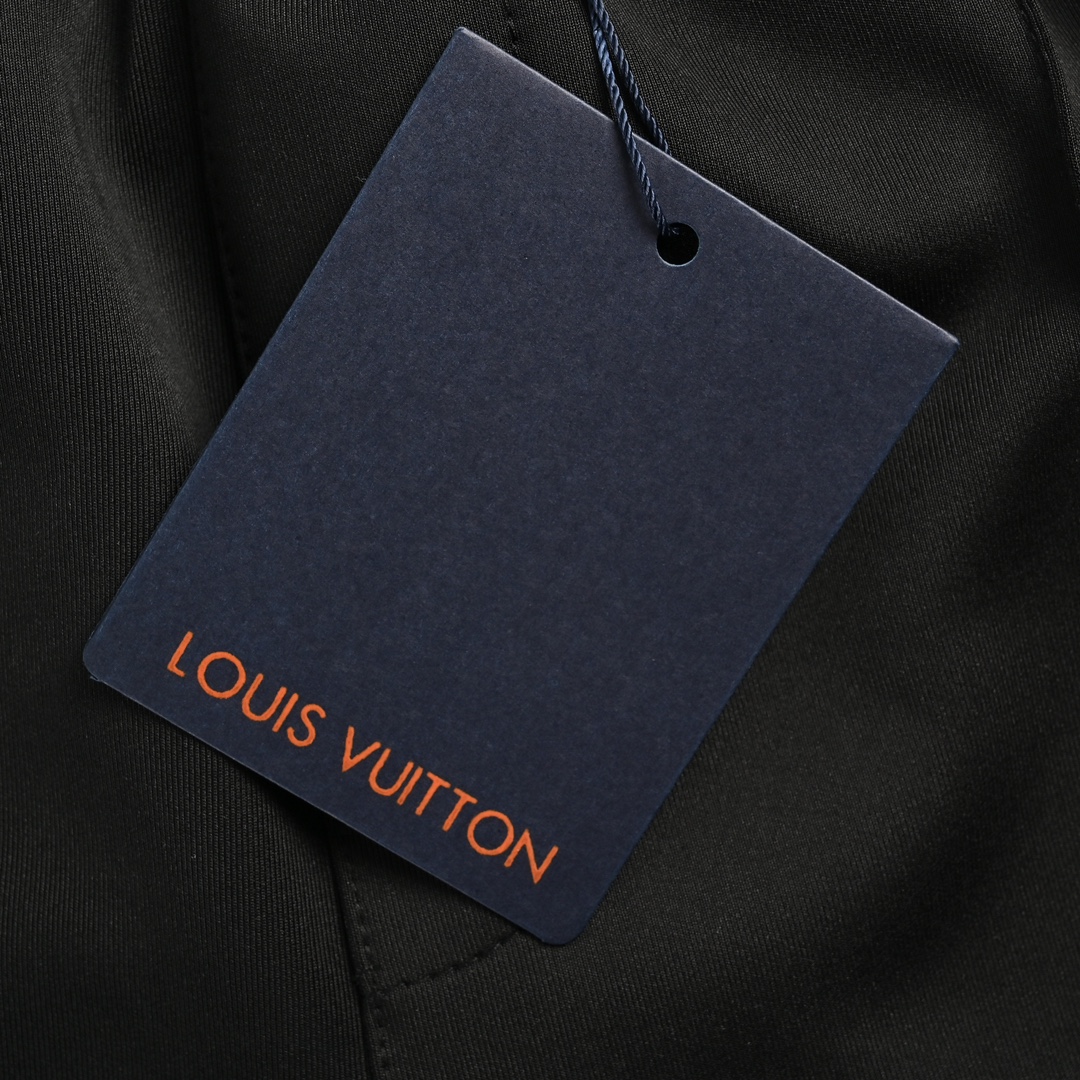 Louis Vuitton 24Fw floral embroidered side webbing trousers set