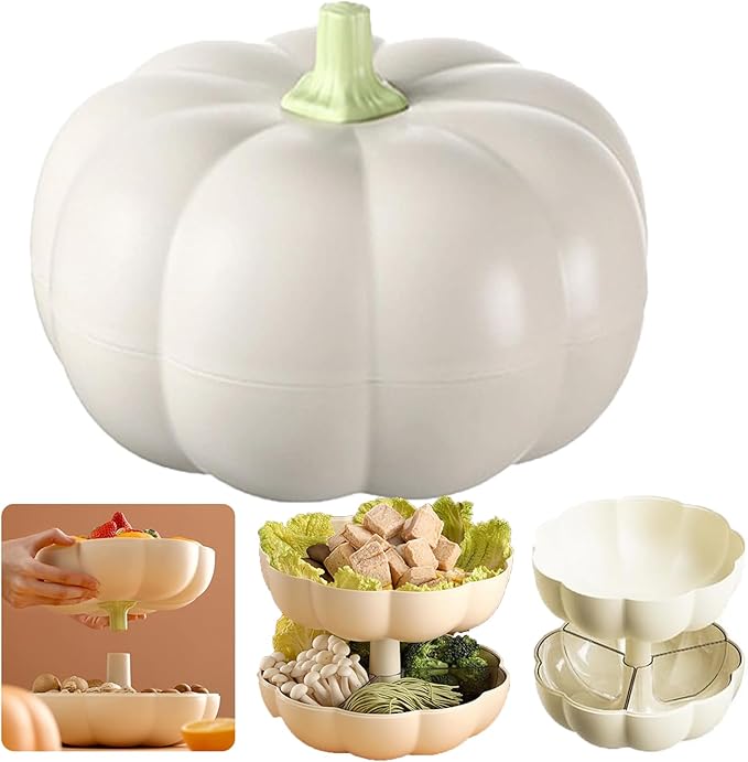 🔥On sale🔥10 INCH Large Cute Pumpkin Snack Holder With Compartment🎃