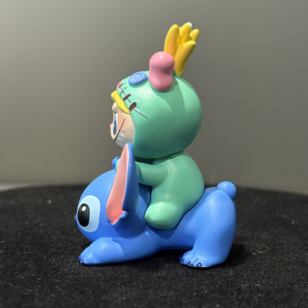 Labubu Rider Stitch cartoon doll size 5.5cm*4cm