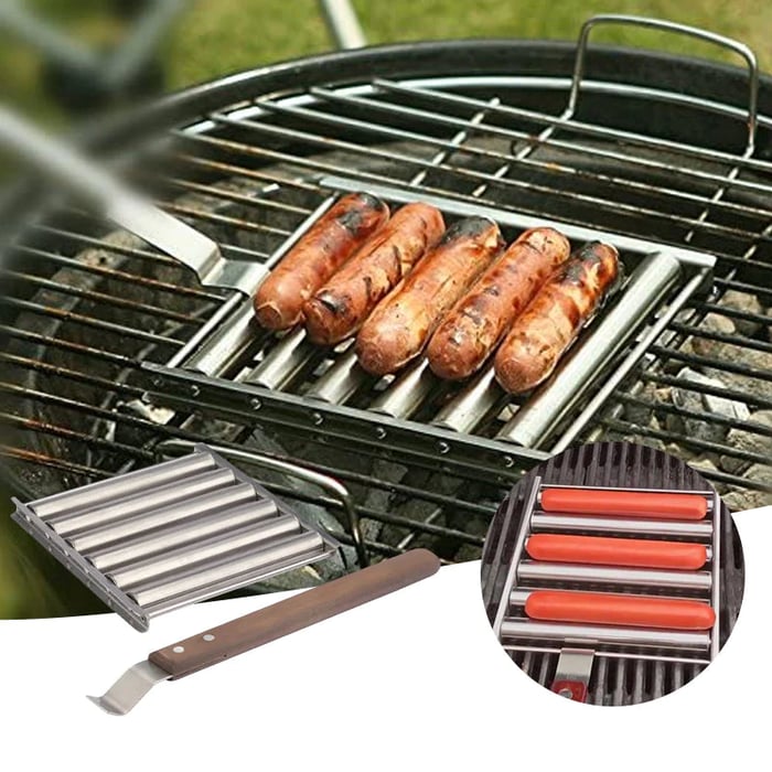 (🔥Last Day Promotion-SAVE 50% OFF)Stainless Steel Sausage Hot Dog Roller Rack-BUY 2 GET 10% OFF AND FREE SHIPPING