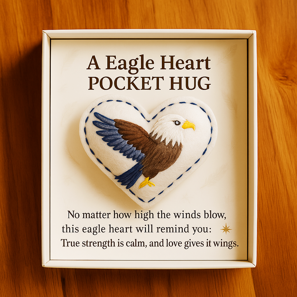 💙Handcrafted Heart-Shaped Bird Pocket Pillow (Includes Gift Card)