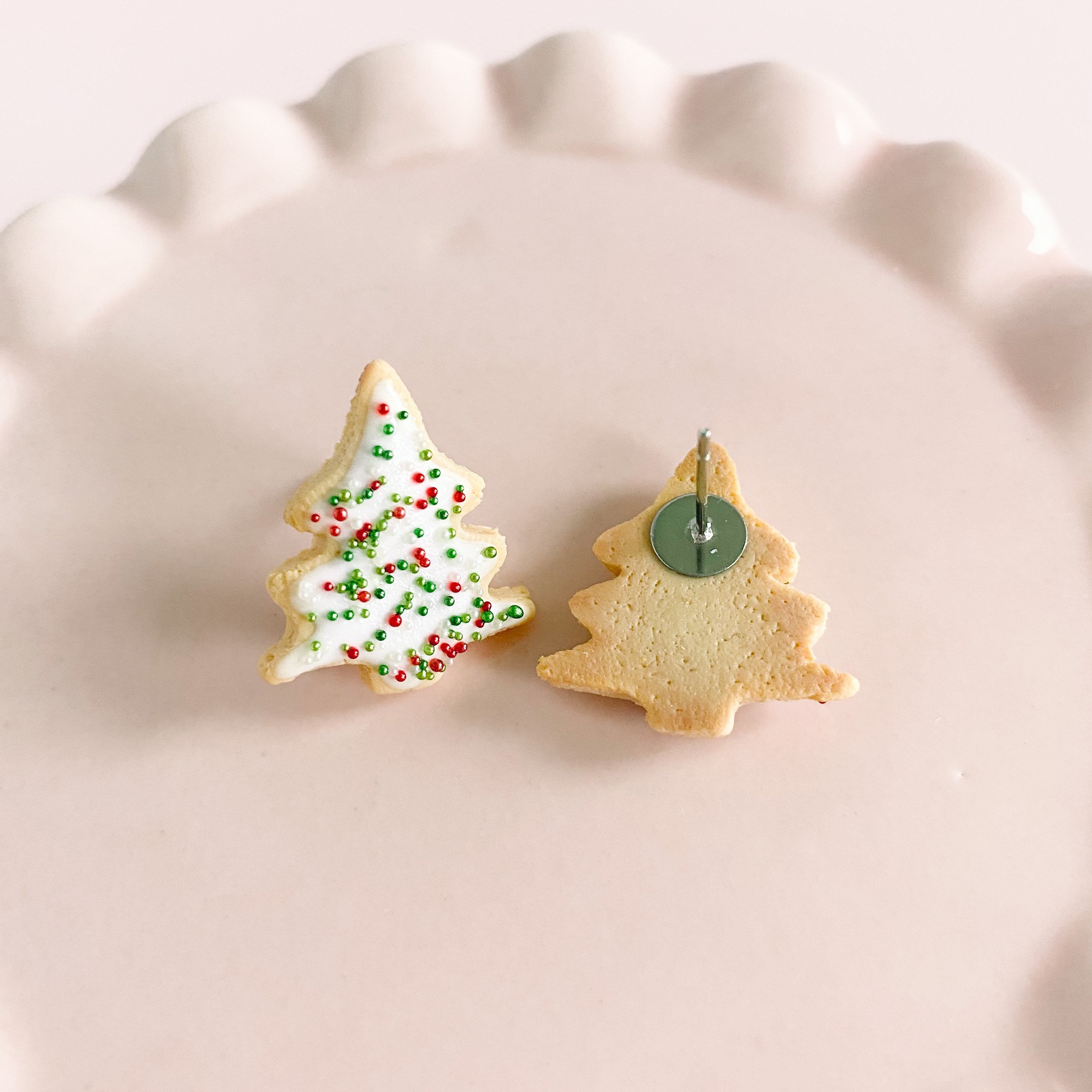 Christmas Tree Sugar Cookie Earrings