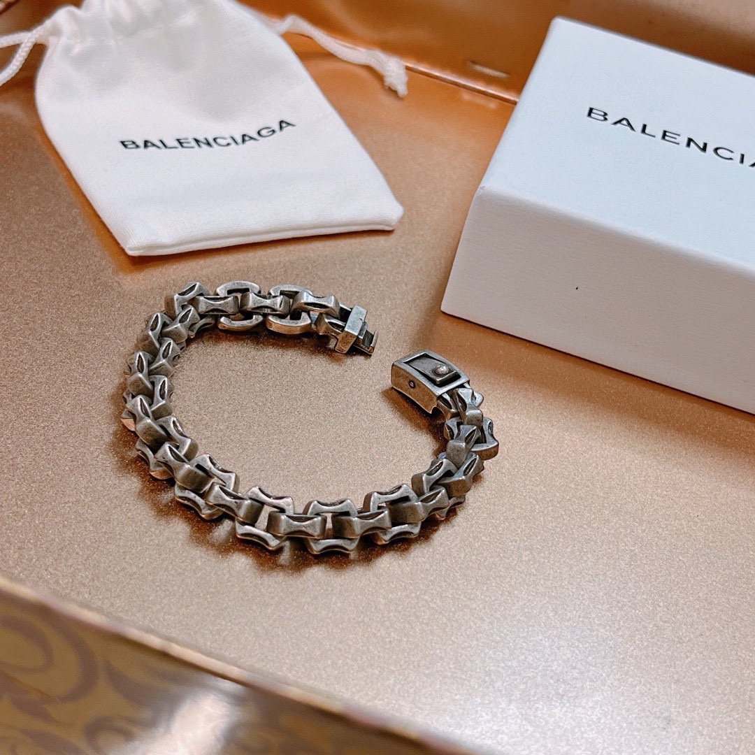Balenciaga Thai Silver Style Chain Bracelet