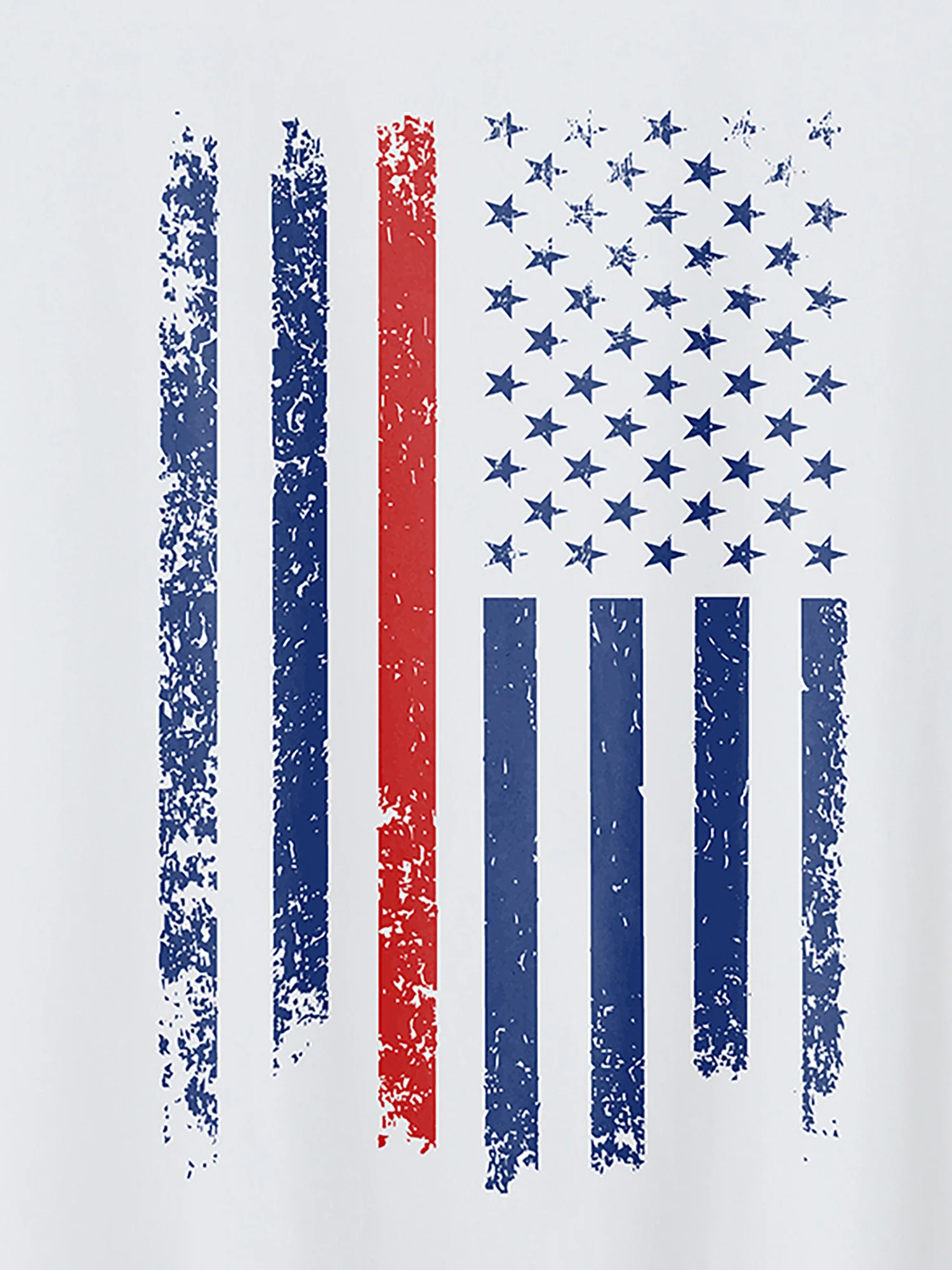 American Flag Round Neck T-Shirt