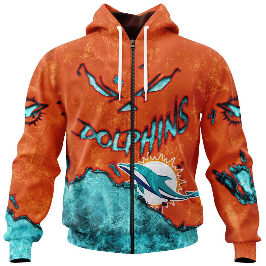 MIAMI DOLPHINS 3D HOODIE HALLOWEEN001