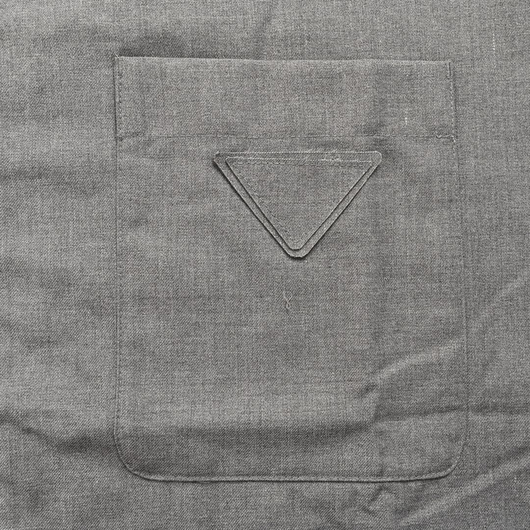 Prada 24Fw wool triangle label shirt jacket