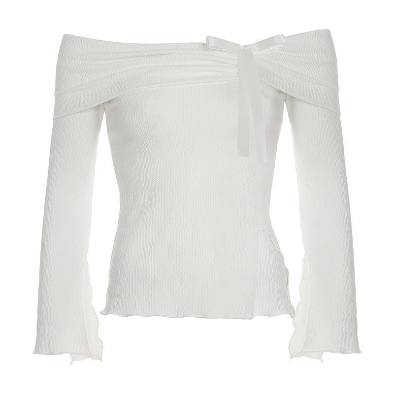 Sweet Bow Off-Shoulder Top for Women