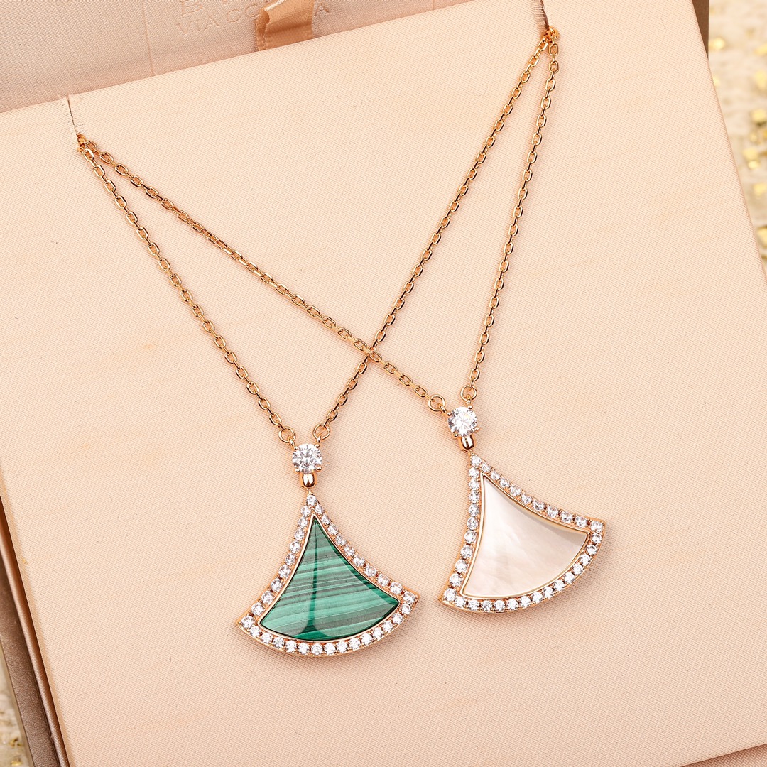 Bulgari Diamond Fan-Shaped Large Necklace