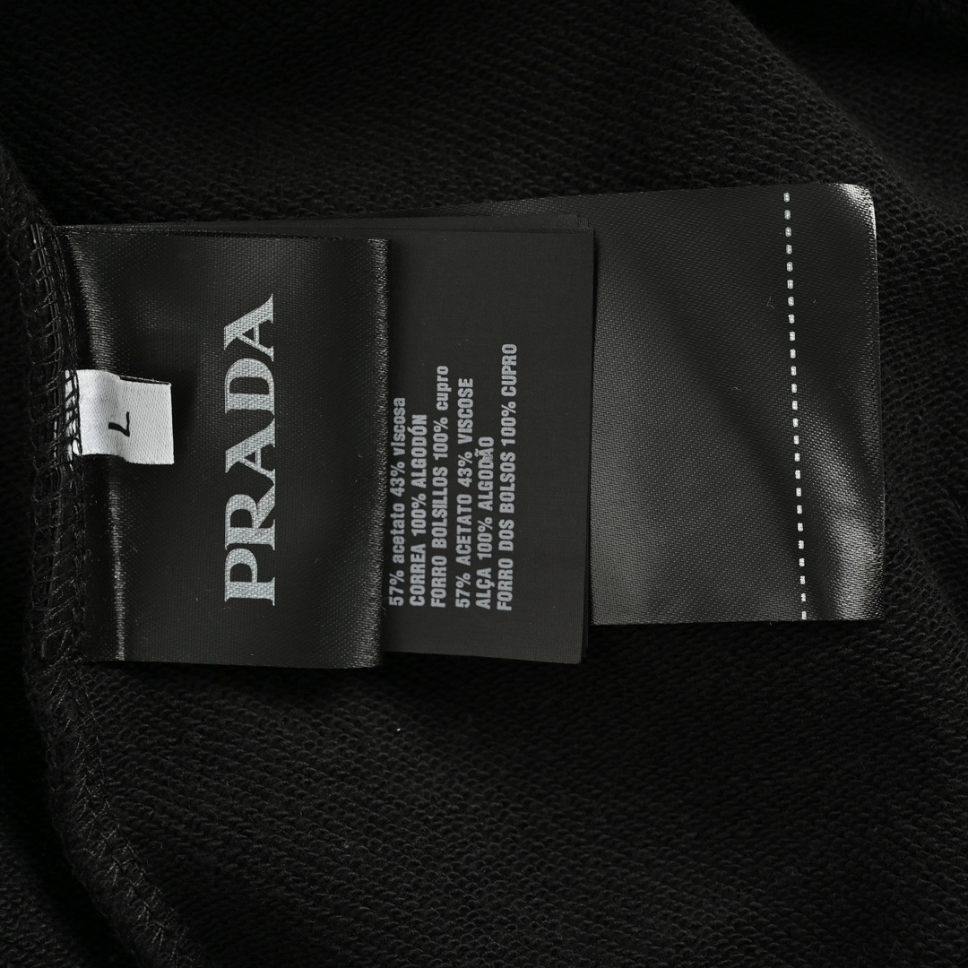 Prada 24Fw triangle logo hooded sweatshirt
