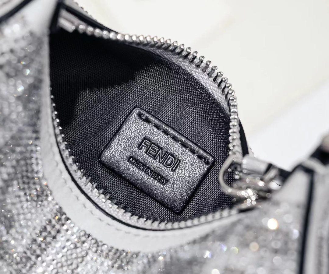 FENDI gray underarm mini bag 2186