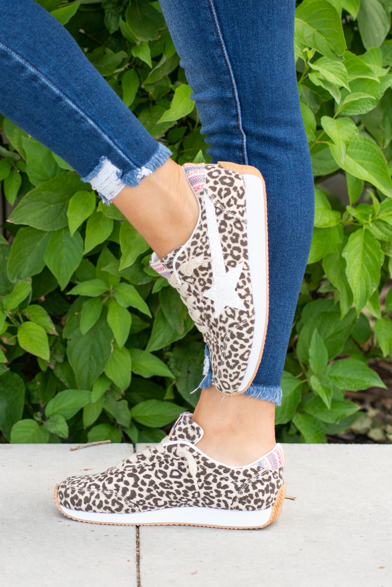 Vintage 2 Star Sneakers Cream Leopard