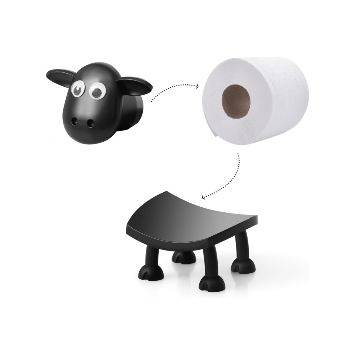 💖Last Day 49% OFF💖Funny Sheep Toilet Roll Holder - 3 Pack