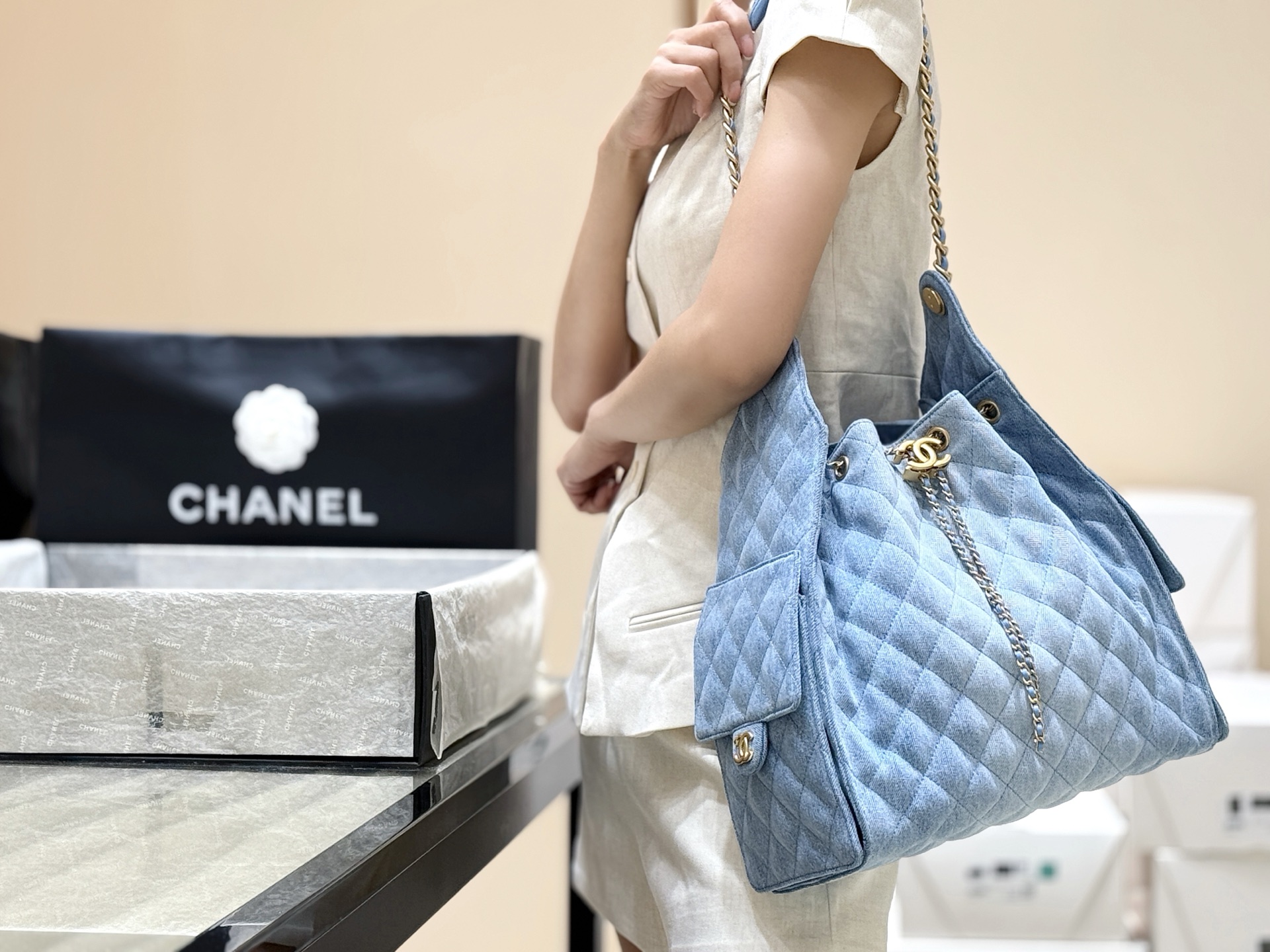 Chanel 25S Spring/Summer Collection Large Denim Handbag AS5311 00158