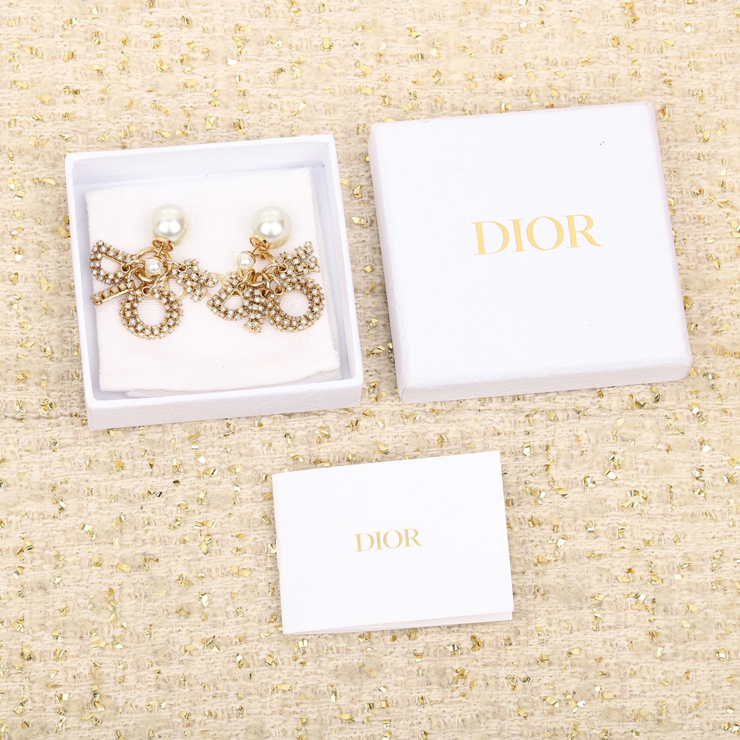 Dior Alphabet Diamond Earrings