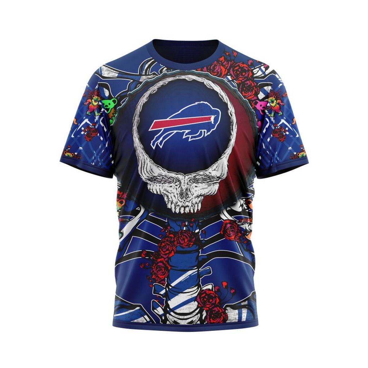BUFFALO BILLS 3D HOODIE MIX GRATEFUL DEAD