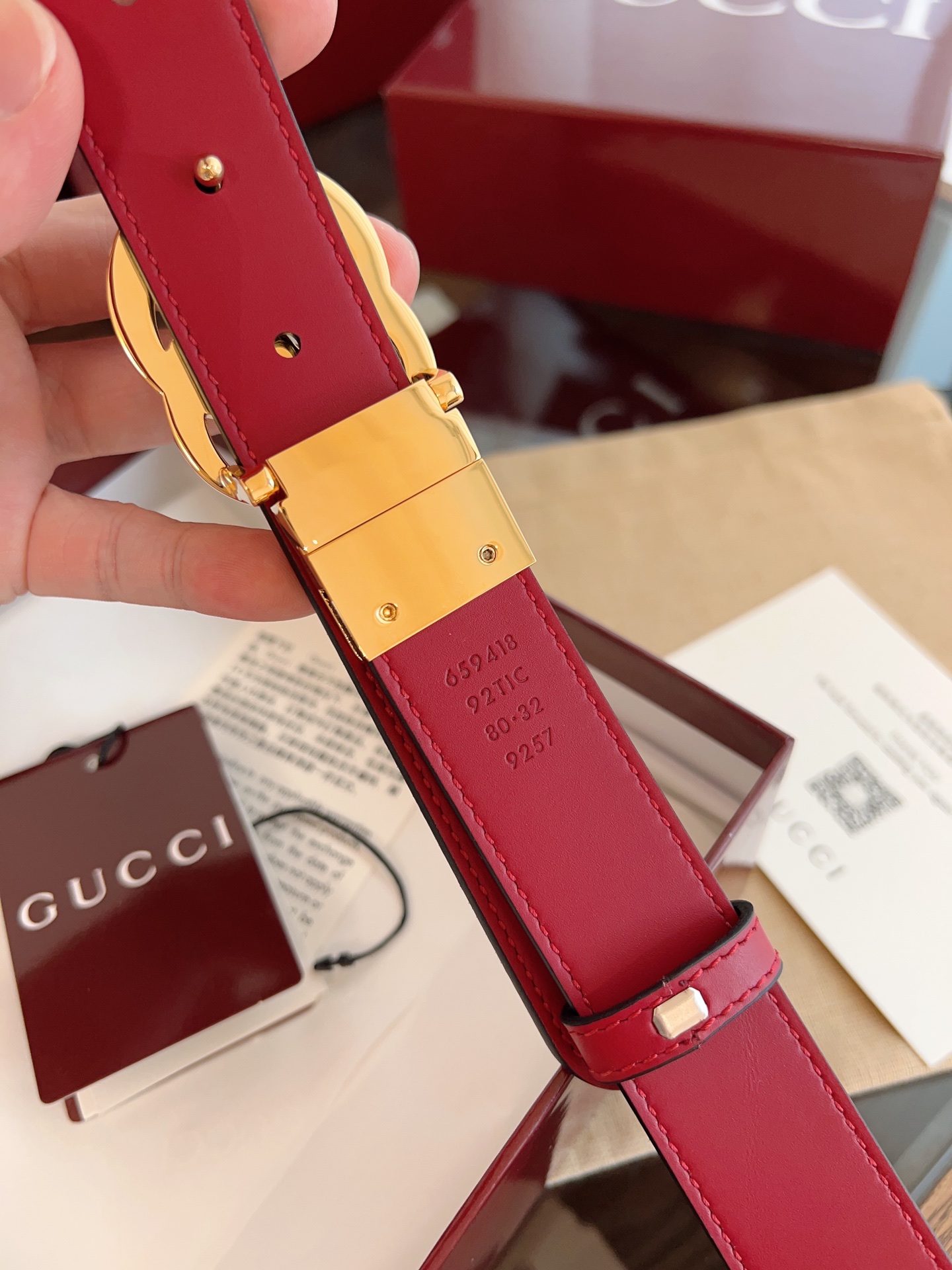 Gucci 2025 new double G buckle leather belt width 3.0cm