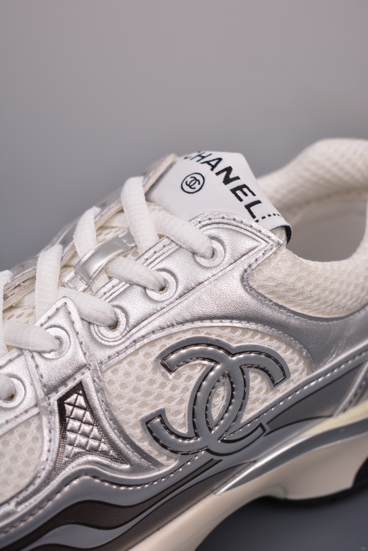 Chanel Cruise Logo Casual Low Silver