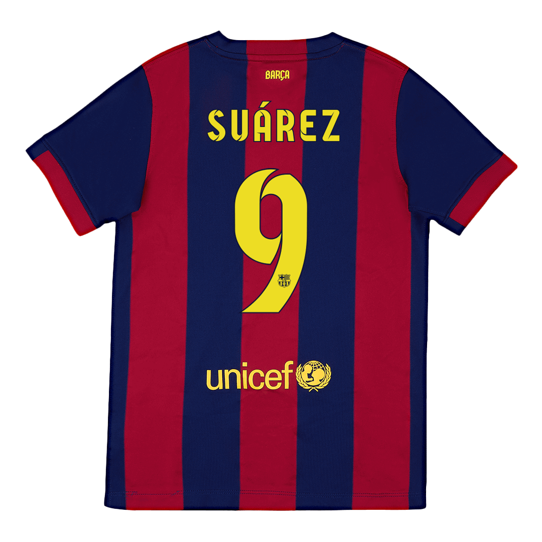 SUAREZ #9 Barcelona Retro Home Football Jersey 2014/15