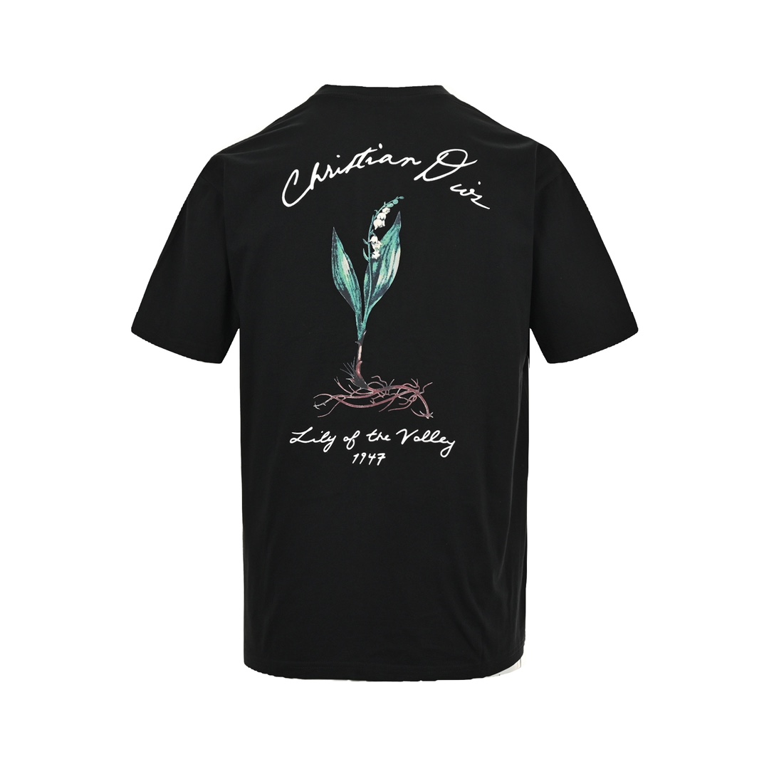 Dior 24ss 1947 series lily of the valley print short sleeves