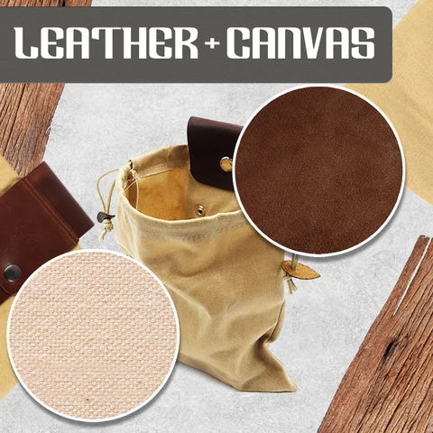 🔥Last Day Promotion - 50% OFF🔥Leather and canvas bushcraft bag
