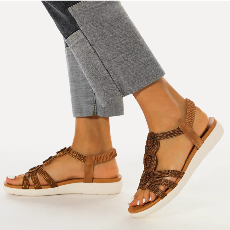Lightweight Slip-On Embroidered Casual Elastic Fashion Sandals