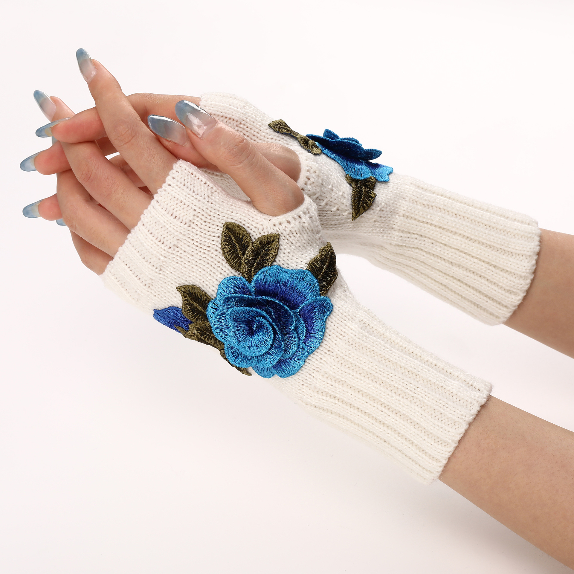 🎄Early Christmas Sale 49% OFF🌸Vintage Floral Embroidered Knitted Gloves✨Buy 3 Get 10% OFF & Free Shipping