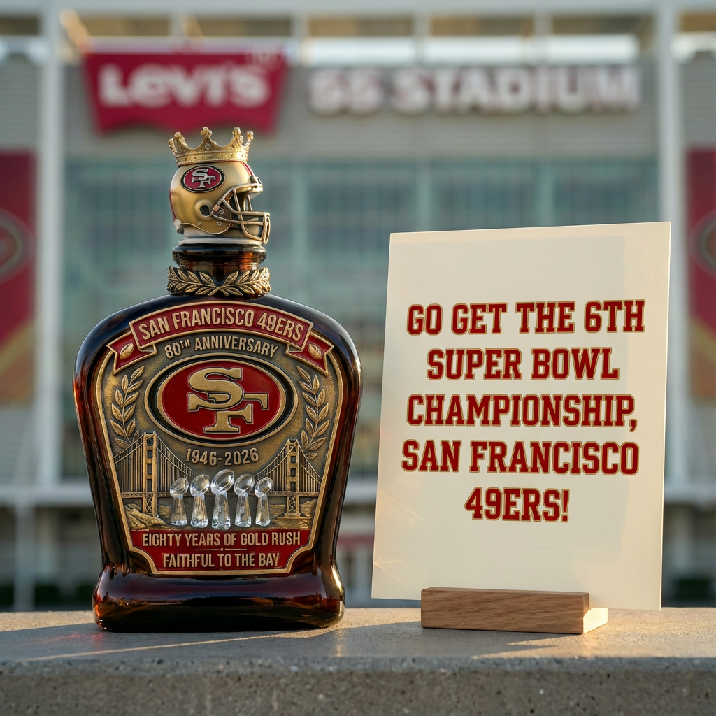 San Francisco 49ers 80th Anniversary Commemorative Bottle
