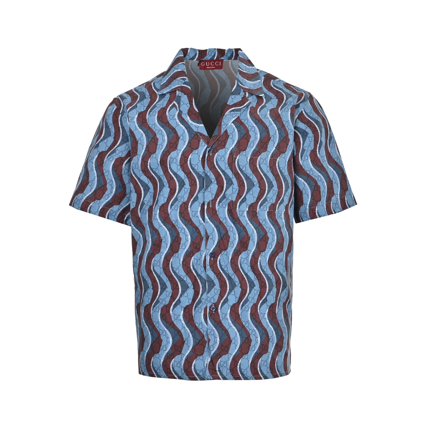 Gucci 25ss all over snake print short sleeve shirt