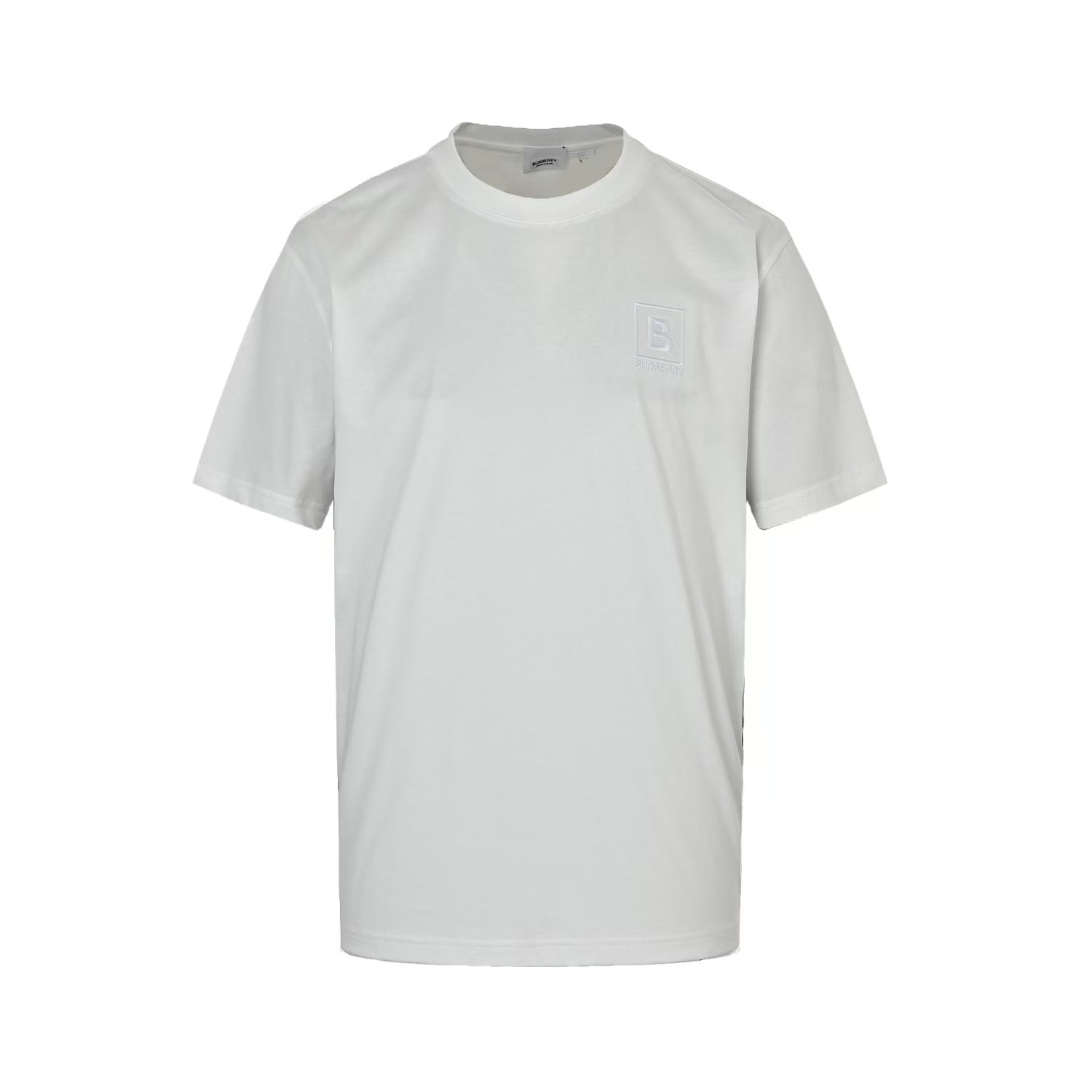 Burberry B logo embroidered plaid short sleeves