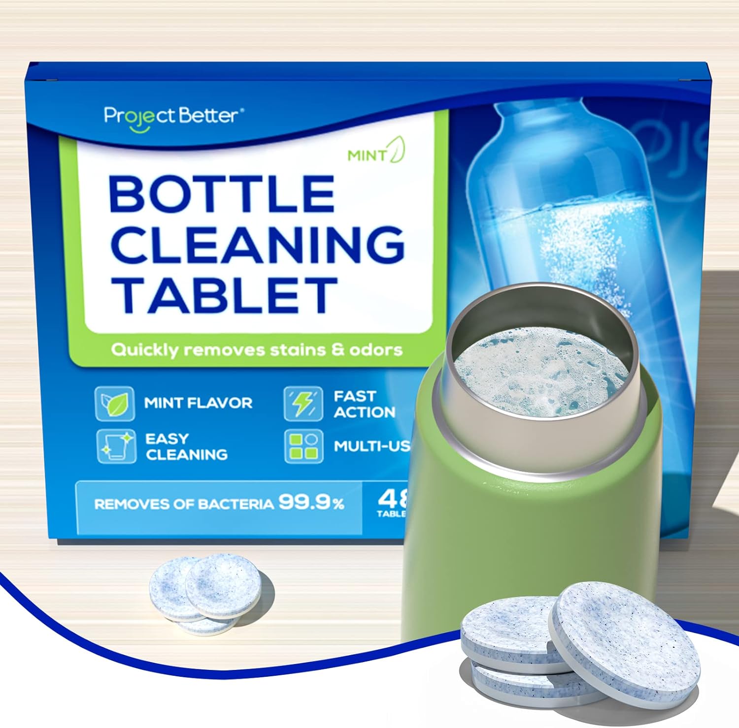 🔥Summer Sale🔥Water Bottle and Bag Cleaning Tablets